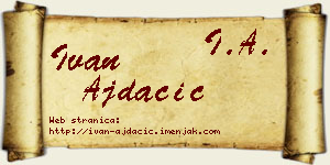 Ivan Ajdačić vizit kartica